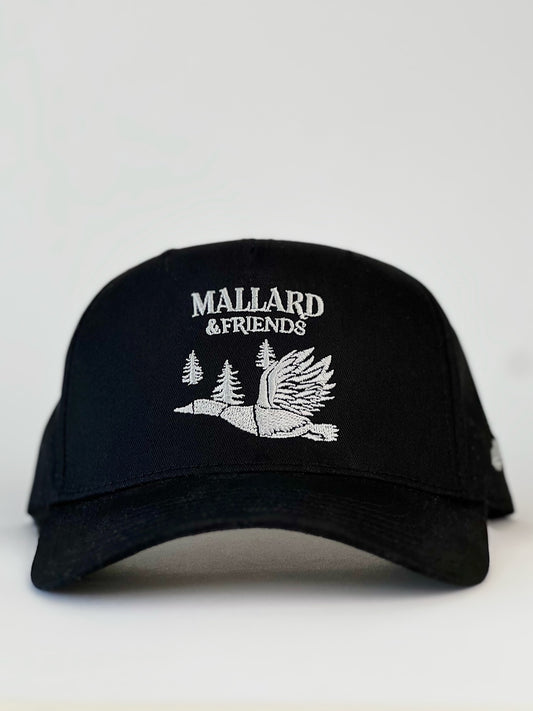 Mallard & Friends Hat | Black Five Panel Hat