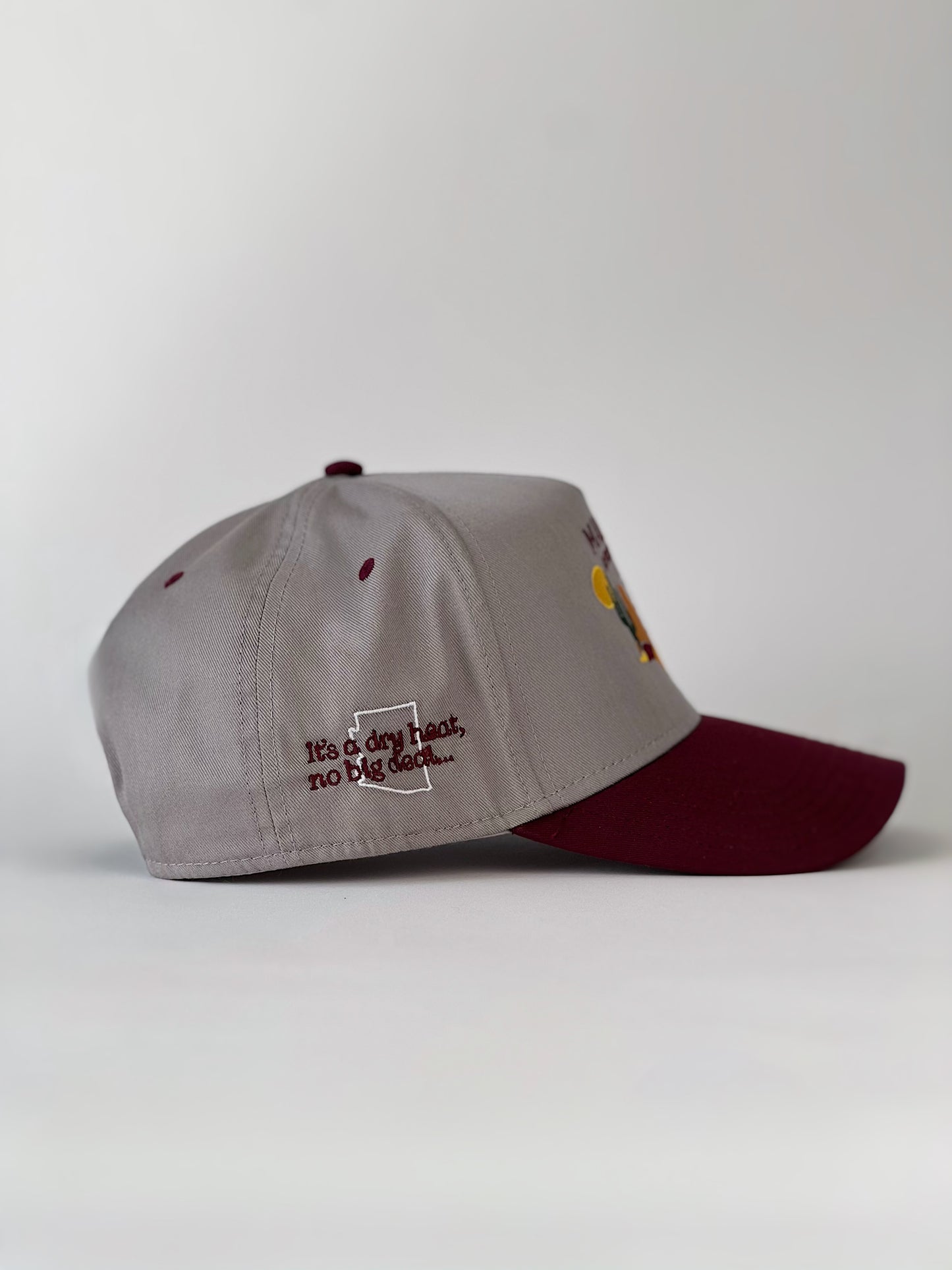 Mallard @ Phoenix, AZ Hat | Gray and Maroon Five Panel Hat