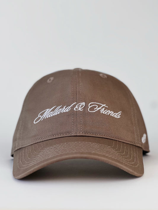 Mallard and Friends Khaki 6 Panel Dad Hat Front View