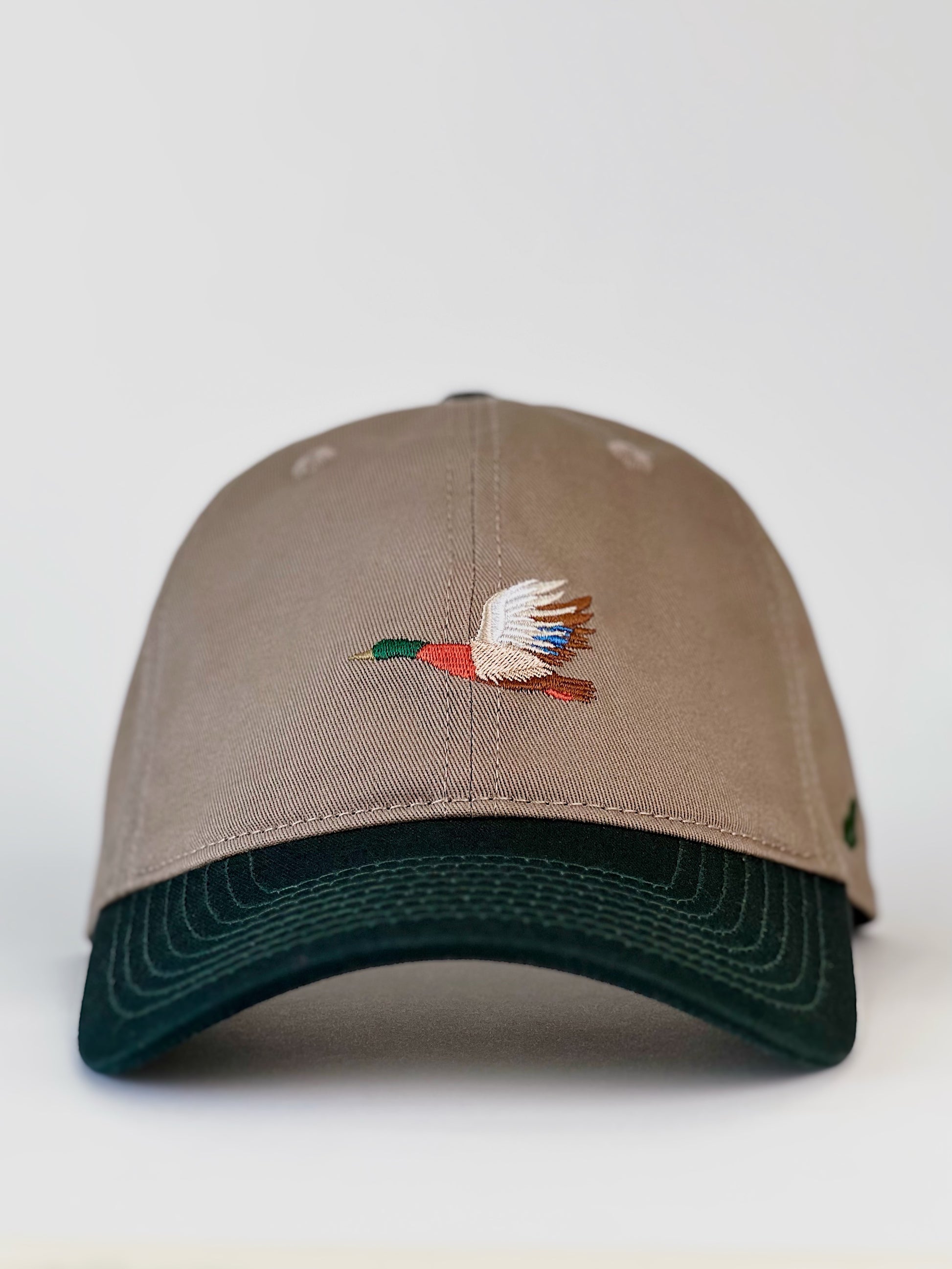 Mallard and Friends Khaki and Dark Green 6 Panel Dad Hat