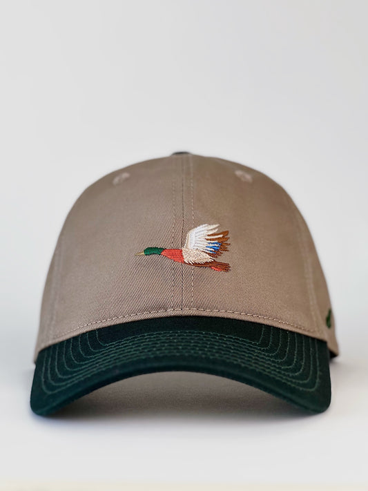 Mallard and Friends Khaki and Dark Green 6 Panel Dad Hat