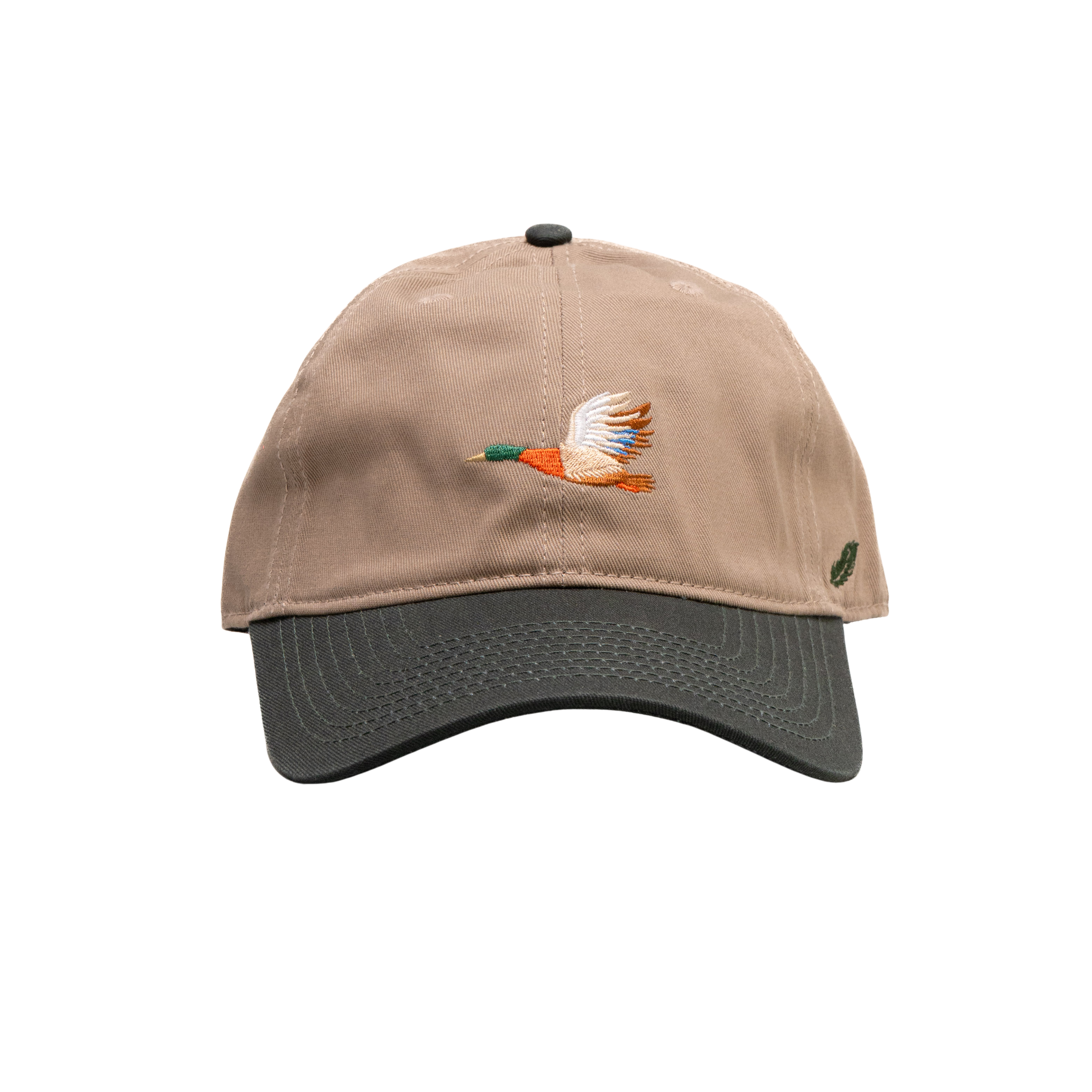 Six Panel Dad Hat - Khaki & Dark Green