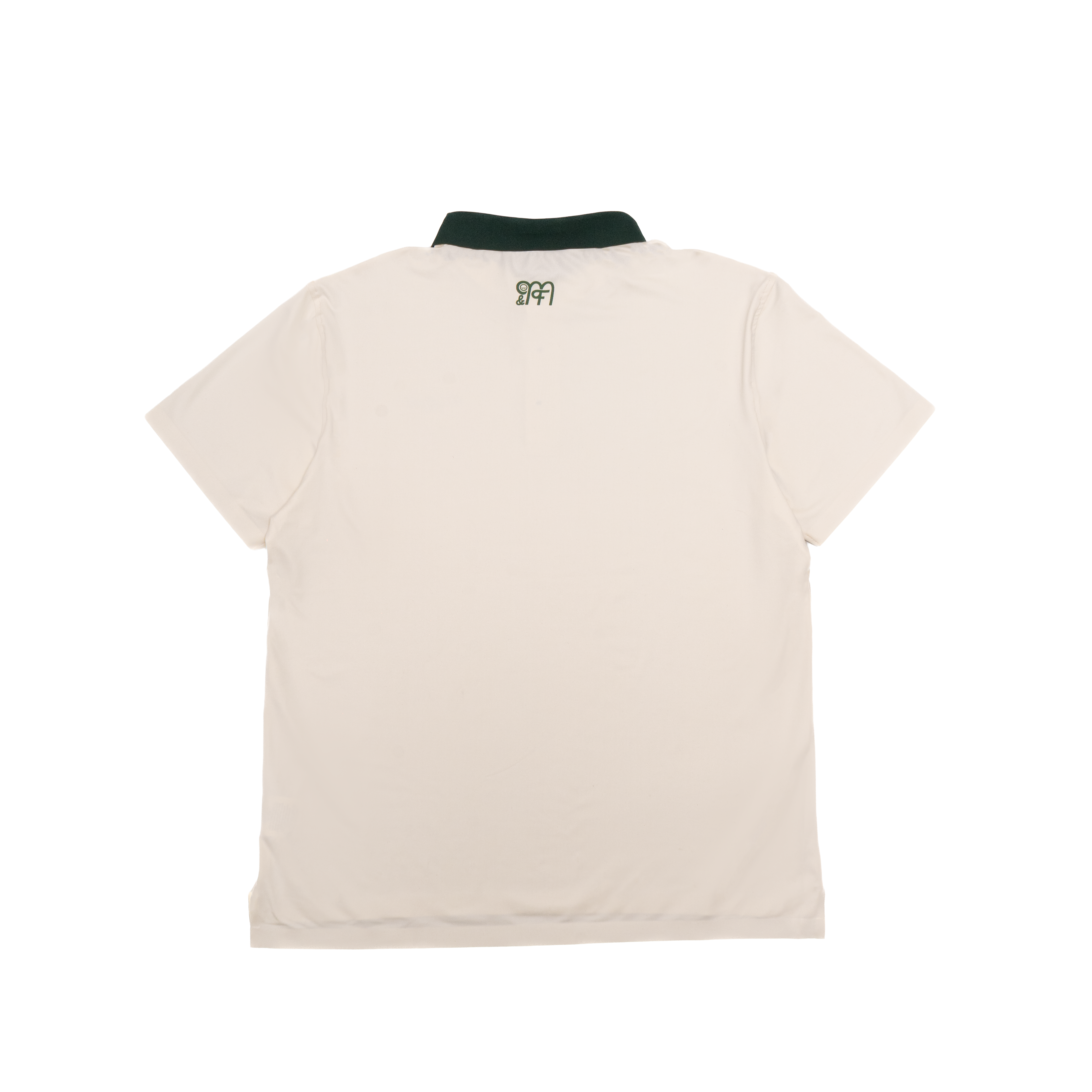 Golf Performance Polo - Cream & Dark Green