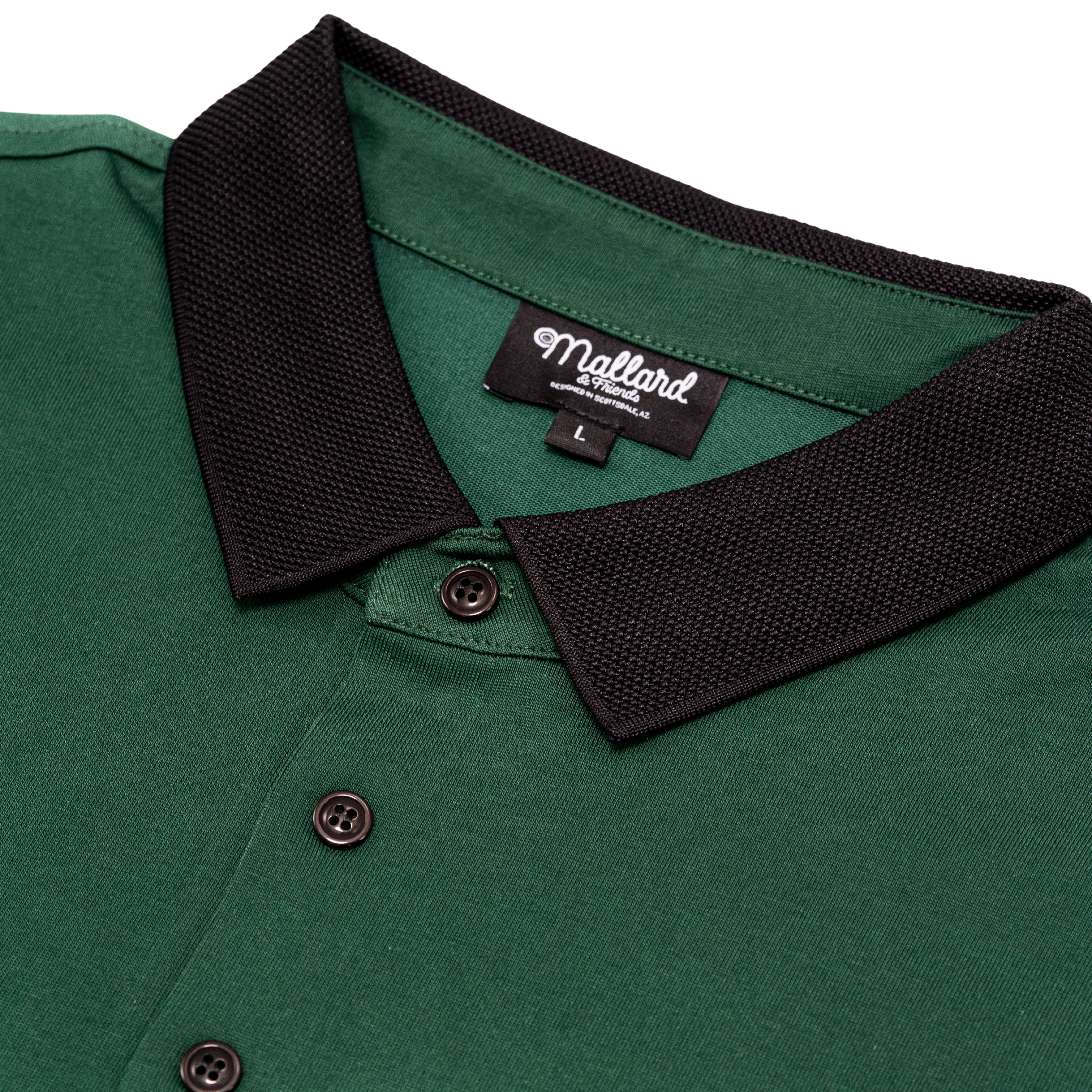 Lifestyle Golf Polo — Dark Green & Black